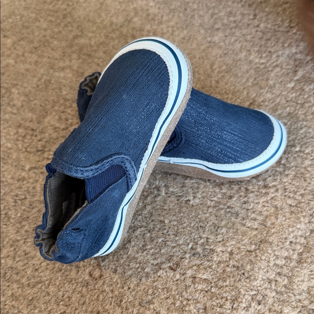 Soft sole early walkers Vans style Navy Slip-On Shoes